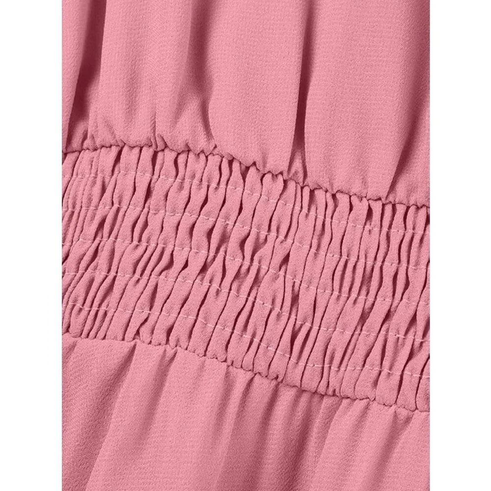 NWT 1XL- Women's Plus Size Classic Flowy Dress Layering Soft Chiffon Maxi Dress - Picture 4 of 6